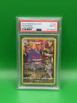 PSA 8 2022 Pokemon Gengar TG06 Lost Origin Full Art Trainer Gallery Holo EN - Image 1
