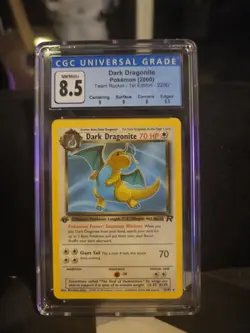 Pokemon Dark Dragonite 1st Edition 2000 Team Rocket 22/88 CGC NM/Mint+ 8.5 W/SUB - Image 1