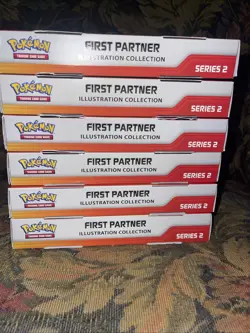 6x Pokemon First Partner - Series 2 Illustration Collection - Image 1