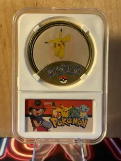 1999 Burger King Pokemon 23K Gold Plated Pikachu Custom Extended Art Slab Case - Image 2