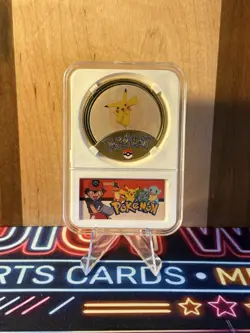 1999 Burger King Pokemon 23K Gold Plated Pikachu Custom Extended Art Slab Case - Image 4