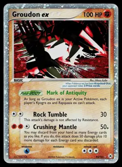 Pokemon Card Hidden Legends Groudon ex 93/101 Holo EX Rare - Image 1