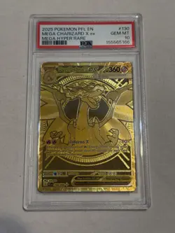 2025 POKEMON PFL EN-PHANTASMAL FLAMES MEGA HYPER RARE MEGA CHARIZARD X EX PSA 10 - Image 3