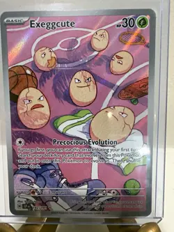 Pokemon TCG Exeggcute 192/191 Sv08 Surging Sparks Illustration Rare Holo EN Mint - Image 1