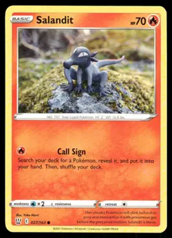 Salandit 027/163 Common Battle Styles Pokemon Near Mint - Image 1