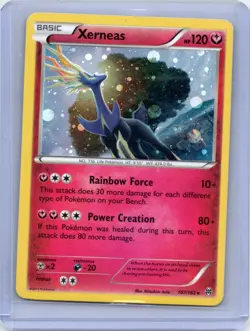 Xerneas 107/162 Holo Rare BREAKthrough Pokemon Holo Moderately Played - Image 1