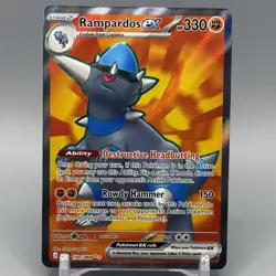 Pokemon Rampardos EX 100/084 Pitch Black English Full Art Ultra Rare - Image 1