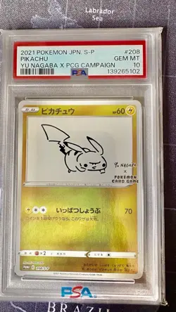 PSA 10 Pikachu 208/S-P Yu Nagaba Promo Pokemon Japanese - Image 1