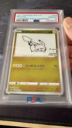 PSA 10 Pikachu 208/S-P Yu Nagaba Promo Pokemon Japanese - Image 3