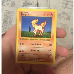 Pokemon Ponyta 060/102 Base Set Shadowless 1st Edition Common 40 HP - Image 1