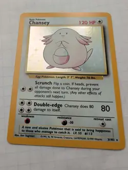 POKEMON Chansey 003/102 Base Set Holo Rare Unlimited - Uncirculated - Image 2