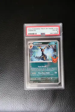 2024 POKEMON TRICK OR TRADE #130 UMBREON PSA 6 - Image 1