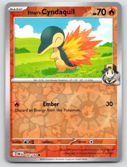 POKEMON ETHAN'S CYNDAQUIL DESTINED RIVALS 032/182 REVERSE HOLO NM A1787 FREE S&H - Image 1