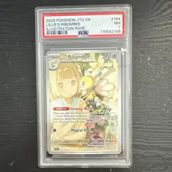 Pokemon Lillie's Ribombee 164/159 Sv09 Journey Together Holo IR PSA 7 EN - Image 1