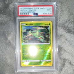 Pokemon Virizion 8/73 Shining Legends 2017 Reverse Holo English PSA 9 - Image 1