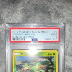 Pokemon Virizion 8/73 Shining Legends 2017 Reverse Holo English PSA 9 - Image 2