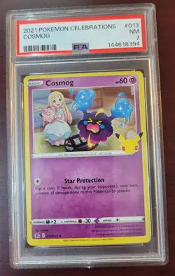 PSA 7 NEAR MINT 2021 POKEMON CELEBRATIONS #013 COSMOG - Image 1