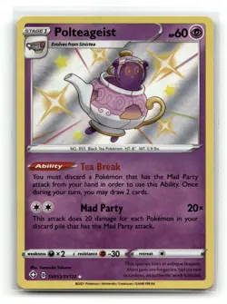 Polteageist SV053/SV122 Shiny Rare Shining Fates Shiny Vault Pokemon Holo NM - Image 1