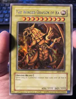 Yugioh VLP Winged Dragon of Ra Dawn of Destiny Prismatic Holo DOD-001 - Image 1
