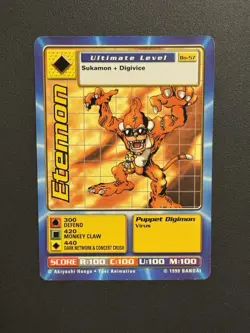 Digimon Etemon BO-57 Digi Battle Series 2 Card Bandai 1999 - Image 1