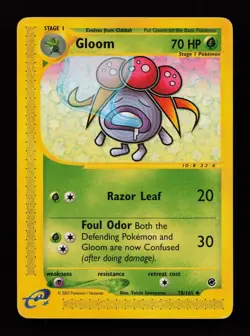 Gloom 78/165 Uncommon Expedition Base Set Pokemon Cards - Image 1