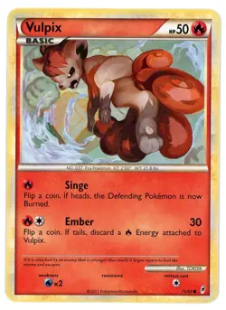 Vulpix 75/95 Call of Legends Pokemon Card - Image 1