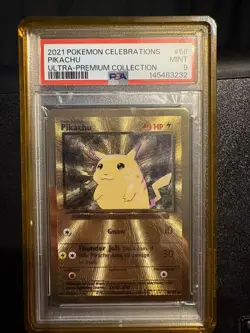 Pikachu 2021 Pokemon Celebrations Ultra Premium Collection Metal 58/102 PSA 9 - Image 1