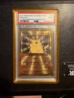 Pikachu 2021 Pokemon Celebrations Ultra Premium Collection Metal 58/102 PSA 9 - Image 3