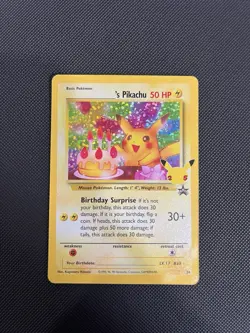 Pokemon Holo Birthday Pikachu Celebrations Collection #24 - Image 1