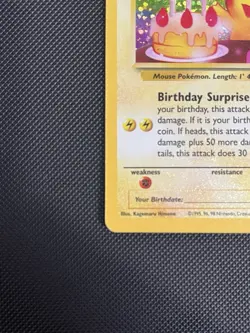 Pokemon Holo Birthday Pikachu Celebrations Collection #24 - Image 4