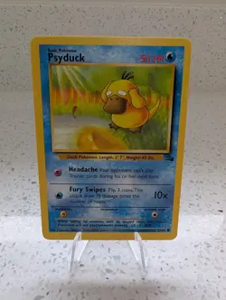 Pokemon TCG Psyduck Fossil Unlimited Common Card 53/62 NM Condition - Image 1