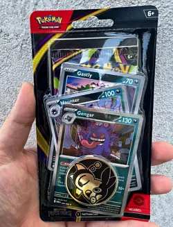 Pokemon TCG Mega Evolution Pitch Black Single Blister Pack Gengar Promo. - Image 1