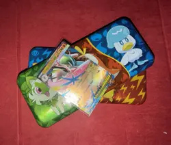 Pokemon TCG Bundle 75+ Cards (2 x EXs & 28 Holos) in Tin - perfect gift item - Image 1