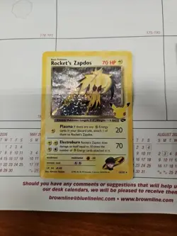 Pokemon TCG Rockets Zapdos Holo Classic Collection 15/132 Celebrations - Image 1
