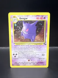 Pokemon TCG English NM Gengar 5/62 Fossil Holo Rare Vintage WOTC - Image 1