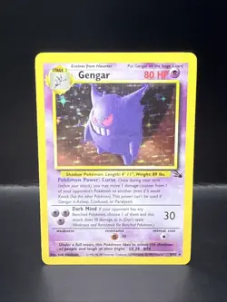 Pokemon TCG English NM Gengar 5/62 Fossil Holo Rare Vintage WOTC - Image 2