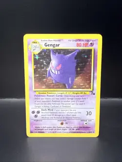 Pokemon TCG English NM Gengar 5/62 Fossil Holo Rare Vintage WOTC - Image 3