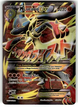 Pokemon TCG M Lucario EX 55a/111 Furious Fists Holo Full Art Ultra Rare Card NM - Image 1