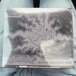 Pokemon Center Elite Trainer Box Mega Evolution—Pitch Black Promo 40 Cards 2025 - Image 1
