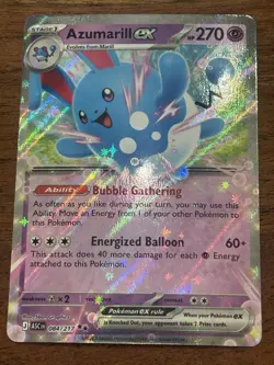 Pokemon TCG Azumarill EX 084/217 Ascended Heroes Double Rare NM Card - Image 1