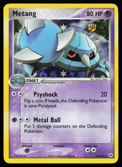 Metang 43/101 Reverse Holo EX Hidden Legends Pokemon Card - Image 1