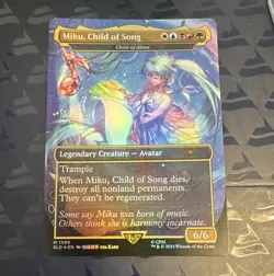 Wizards MTG Miku, Child of Song 1599 Secret Lair Promo Foil Alt Art - Image 1