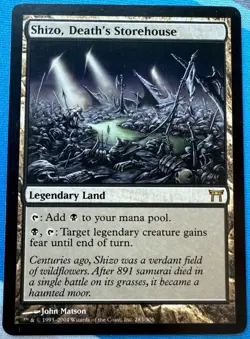 Shizo, Death's Storehouse Champions of Kamigawa Rare Magic The Gathering 2004 - Image 1