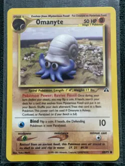 Pokemon Neo Discovery Omanyte 60/75 - Image 1