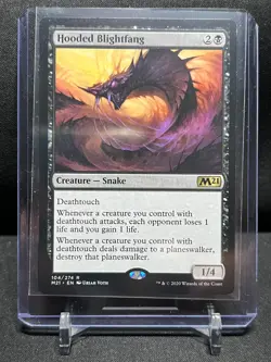 Hooded Blightfang MTG Magic 2021 M21 Core Set - LP - Image 1
