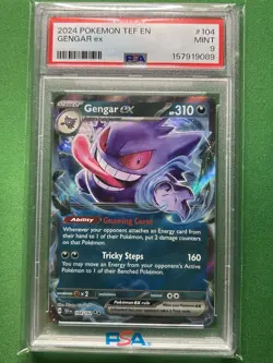 Pokemon Gengar ex 104/162 SV05: Temporal Forces Holo PSA MINT 9 - Image 1
