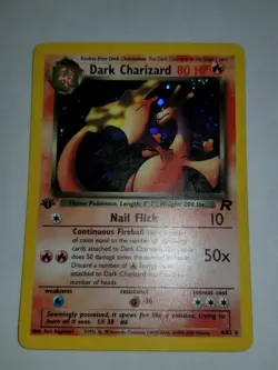 Dark Charizard 4/82 1st Edition Holo Rare Team Rocket Pokemon Card Played - Image 2