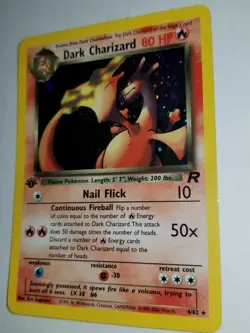 Dark Charizard 4/82 1st Edition Holo Rare Team Rocket Pokemon Card Played - Image 5
