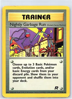 NIGHTLY GARBAGE RUN 77/82 UNCOMMON TEAM ROCKET POKEMON UNLIMITED MP - Image 1