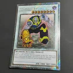 YuGiOh Colossal Fighter (Marvel's Thanos), Platinum Secret Rare, RA03-EN200 - Image 1